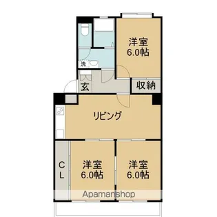 愛知県名古屋市北区天道町1丁目【マンション】の間取り