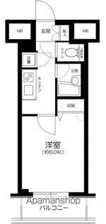 東京 蒲田 SQUARE TOWER【10階】の間取り