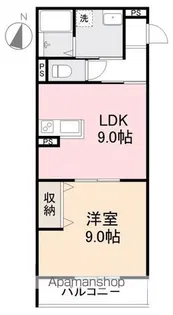 LA OGIMACHI【106号室】の間取り