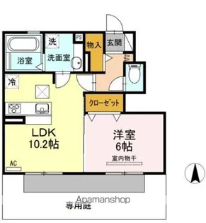 ル・リアン【1階】の間取り