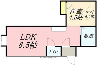 AMS緑B棟【204号室】の間取り