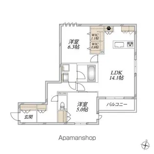 CASA ROOTIS【2階】の間取り