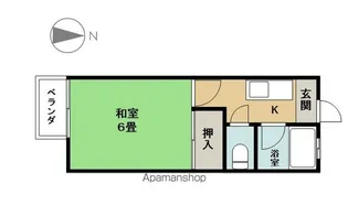 寺沢コーポ【1階】の間取り
