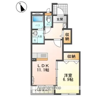 プレジャーズ(PLEASURES)【1階】の間取り