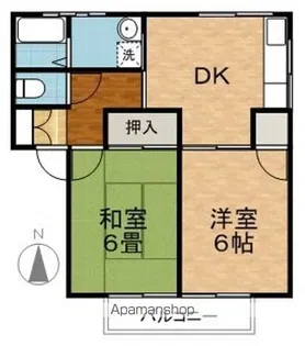ビューハイツハラ【2階】の間取り