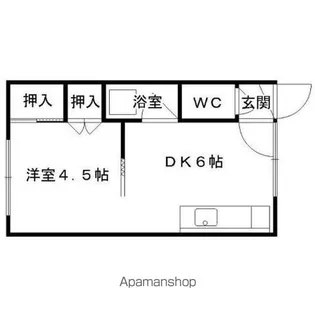 スペース参番館【206号室】の間取り