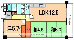 パルハセトン香里園【4階】の間取り