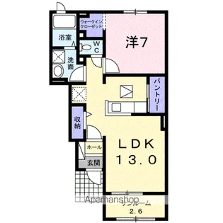 レフィナード【1階】の間取り