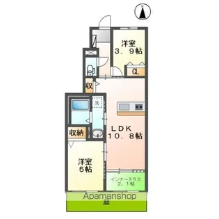プリオーレおおたかの森【1階】の間取り