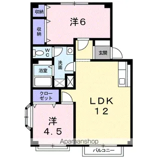 エルディム福田【2階】の間取り