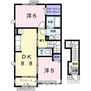 ビビエンダ アリス Ⅱ【2階】の間取り