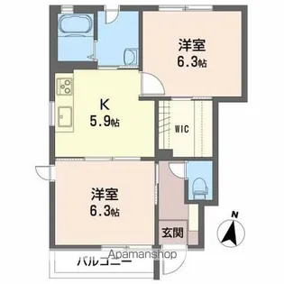 グランシャリオ ベガ【1階】の間取り
