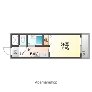 ラフィネ天満【303号室】の間取り