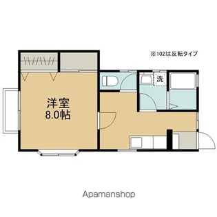 コーポみゆき【102号室】の間取り