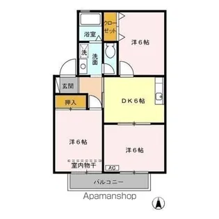クイーンハイツ II【2階】の間取り