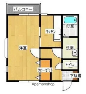 清水ハイツ【202号室】の間取り