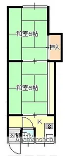 西平アパート【203号室】の間取り