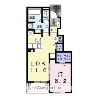 アヴァンティB【1階】の間取り
