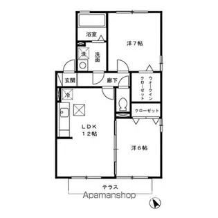 リビングタウン新宮 B棟【1階】の間取り