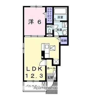 タートルヒルズ6TH【1階】の間取り