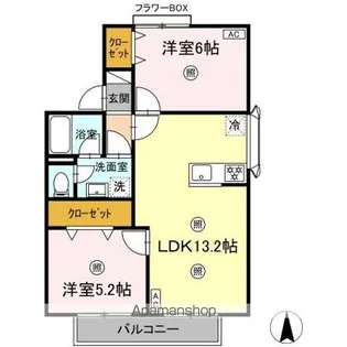 セジュールパーク【1階】の間取り