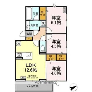MAISON CLOCHETTE【3階】の間取り