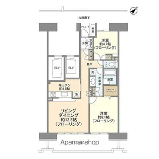 千葉みなとパークハウス壱番館【10階】の間取り
