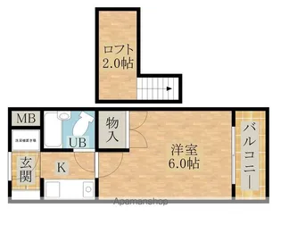 1Kの間取り画像