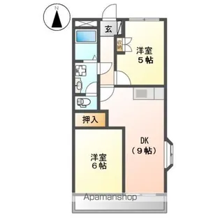 グローリアスハイム銀杏【201号室】の間取り