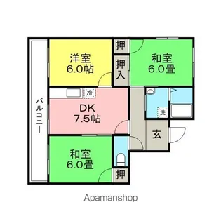 タウニ国分【2階】の間取り