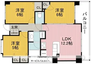 エステムコート東豊中ロサリオ【4階】の間取り