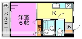 三田阿佐ヶ谷コーポ【5階】の間取り