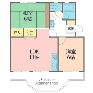 ロイヤルハイツMORI【104号室】の間取り