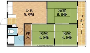 大日松原マンション【303号室】の間取り