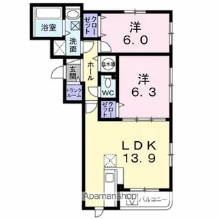 グランド コモンズ【3階】の間取り