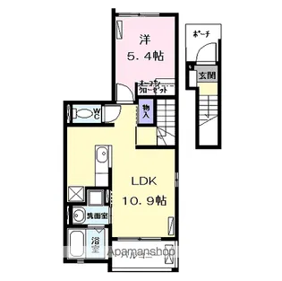 グリーンパークサイド【2階】の間取り