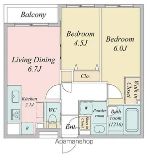 LIVECASA白石【5階】の間取り