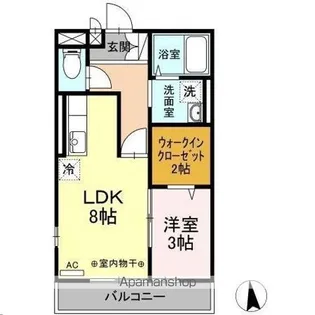 カナディアンコート平成【2階】の間取り
