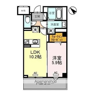 グランアネシス金澤Ⅱ【3階】の間取り