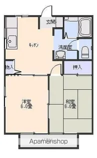 ディアスあおぞら【2階】の間取り