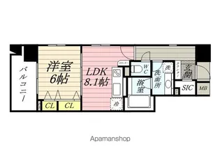 コンフォリア神田神保町【1201号室】の間取り