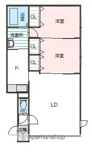 スクエア2・5【102号室】の間取り