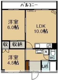 フローラ六番館【203号室】の間取り