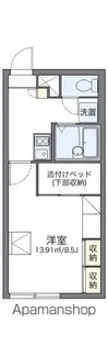 レオパレスオールドリバー清田【204号室】の間取り