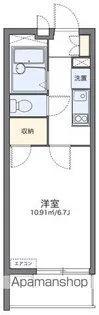 レオパレスブルーウィル長田【3階】の間取り