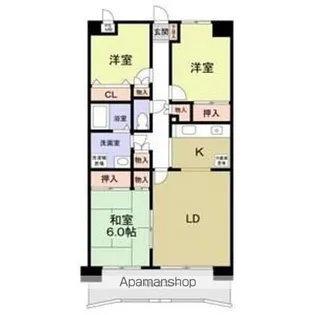 富志正【5階】の間取り