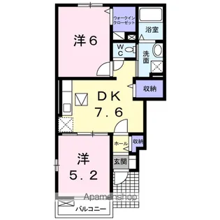 メゾン加登屋Ⅰ【1階】の間取り