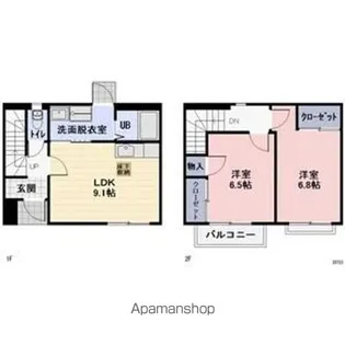 長野県長野市大字西尾張部【テラスハウス】の間取り
