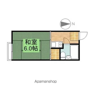 サインポスト681【208号室】の間取り