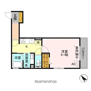 ライトグリーン鶴賀【3階】の間取り